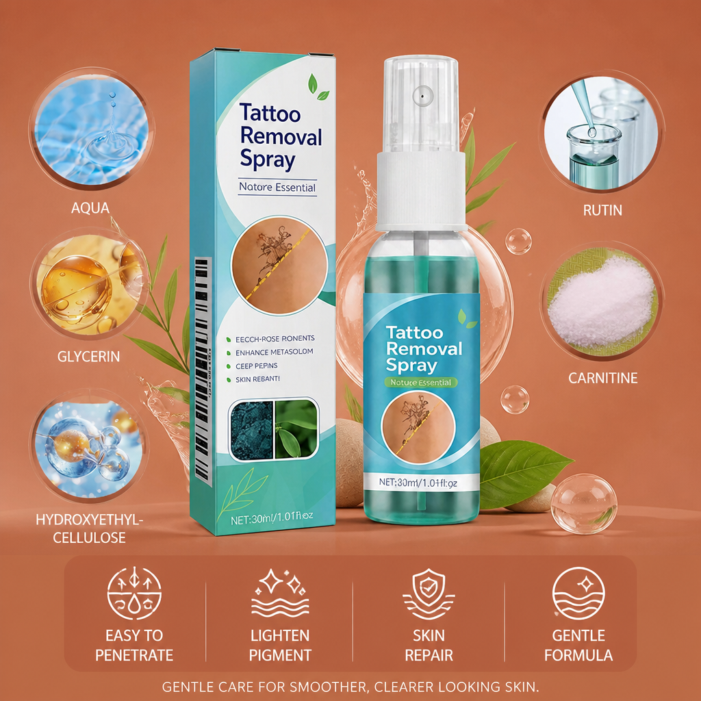 Tattoo Removal Spray – Gentle Skin Care Formula For Tattoo Appearance