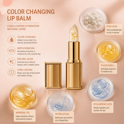 Color-Changing Lip Balm – Long-Lasting Hydration & Natural Shine