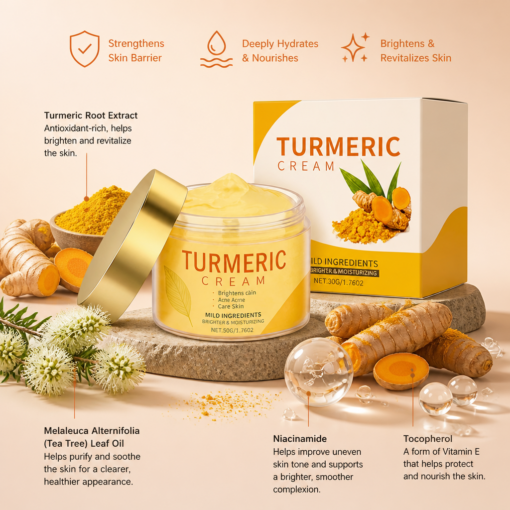 Turmeric Face Cream – Nourishing Moisture For Smooth Radiant-Looking Skin
