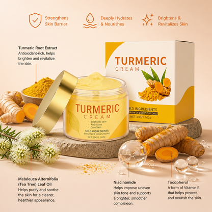 Turmeric Face Cream – Nourishing Moisture For Smooth Radiant-Looking Skin