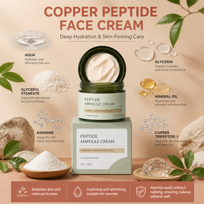 Copper Peptide Face Cream – Deep Hydration & Skin-Firming Care