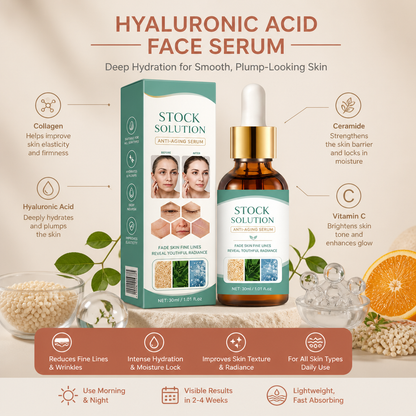 Hyaluronic Acid Face Serum – Deep Hydration for Smooth, Plump-Looking Skin