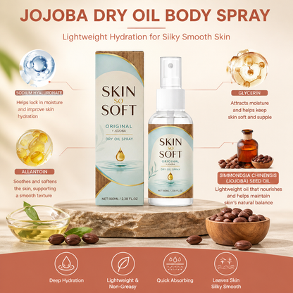 Jojoba Dry Oil Body Spray – Lightweight Hydration for Silky Smooth Skin