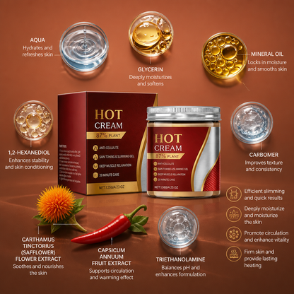 Warming Body Massage Cream for Hydrated, Smooth-Looking Skin