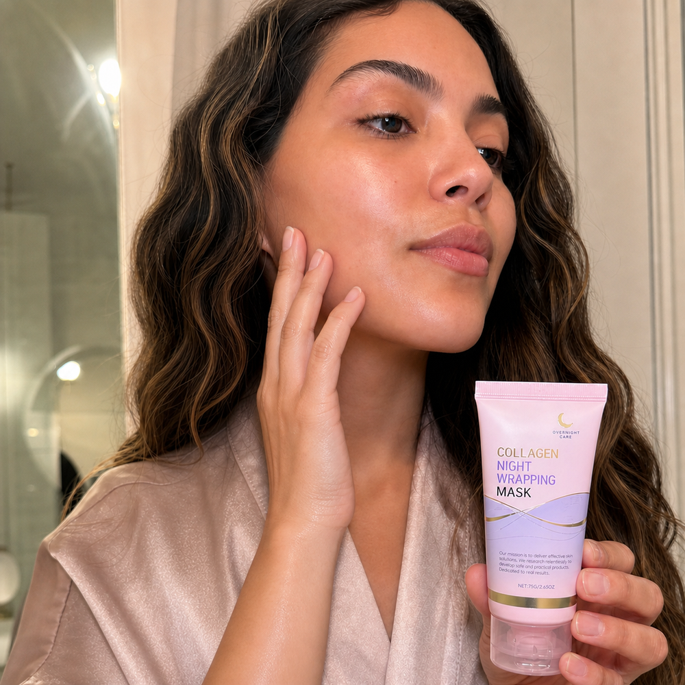 Customer morning skin after using Beauty Britain Korean Collagen Night Wrapping Mask