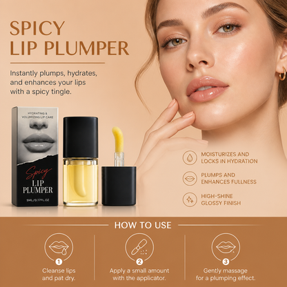 Korean Spicy Lip Plumper Gloss – Fuller-Looking Lips with a High-Shine Finish
