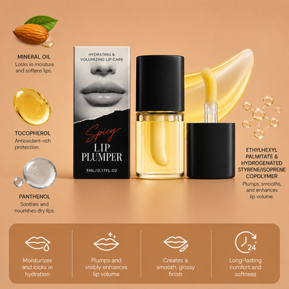 Korean Spicy Lip Plumper Gloss – Fuller-Looking Lips with a High-Shine Finish