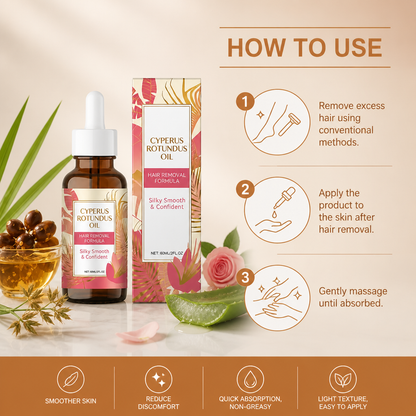 Cyperus Rotundus Oil – Naturally Derived Formula for Silky, Smooth Skin