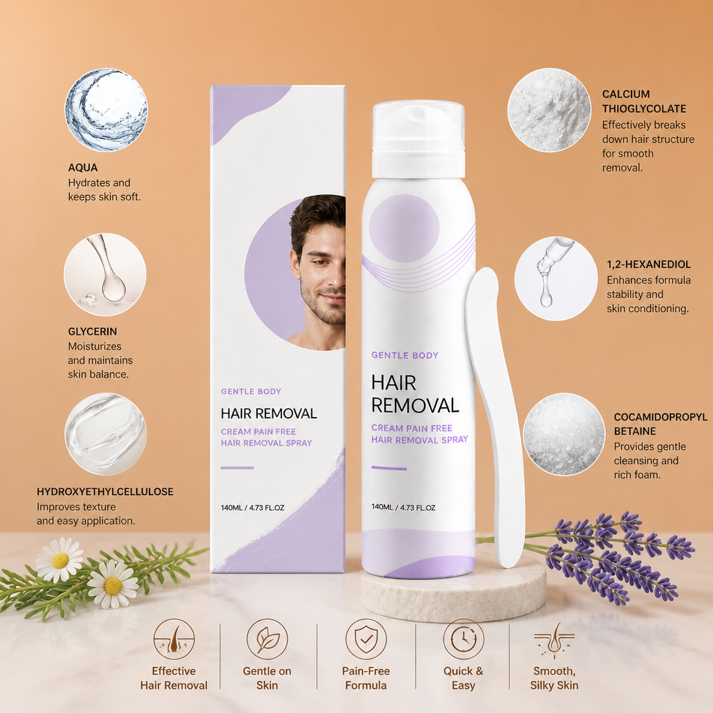 Pain-Free Man Hair Removal Cream – Gentle Formula for Sensitive Skin