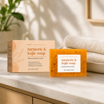 Brightening Turmeric & Kojic Acid Facial Soap – Smooth Glow Cleansing Bar