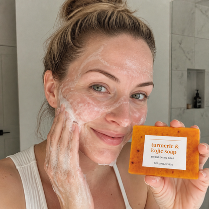 Brightening Turmeric & Kojic Acid Facial Soap – Smooth Glow Cleansing Bar