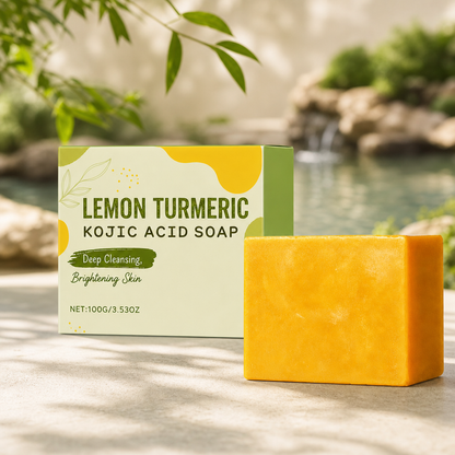 Lemon Turmeric Kojic Cleansing Bar for Brighter, Smoother Skin