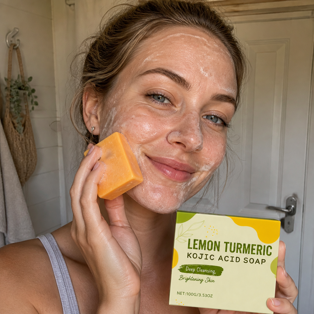 Lemon Turmeric Kojic Cleansing Bar for Brighter, Smoother Skin