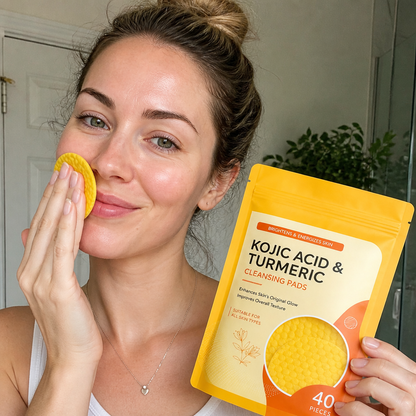 Turmeric & Kojic Cleansing Pads – Gently Exfoliate & Brighten Skin