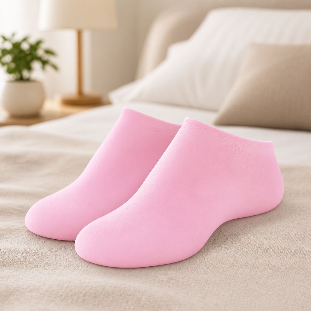 Silicone Gel Moisturizing Spa Socks for Dry & Cracked Feet