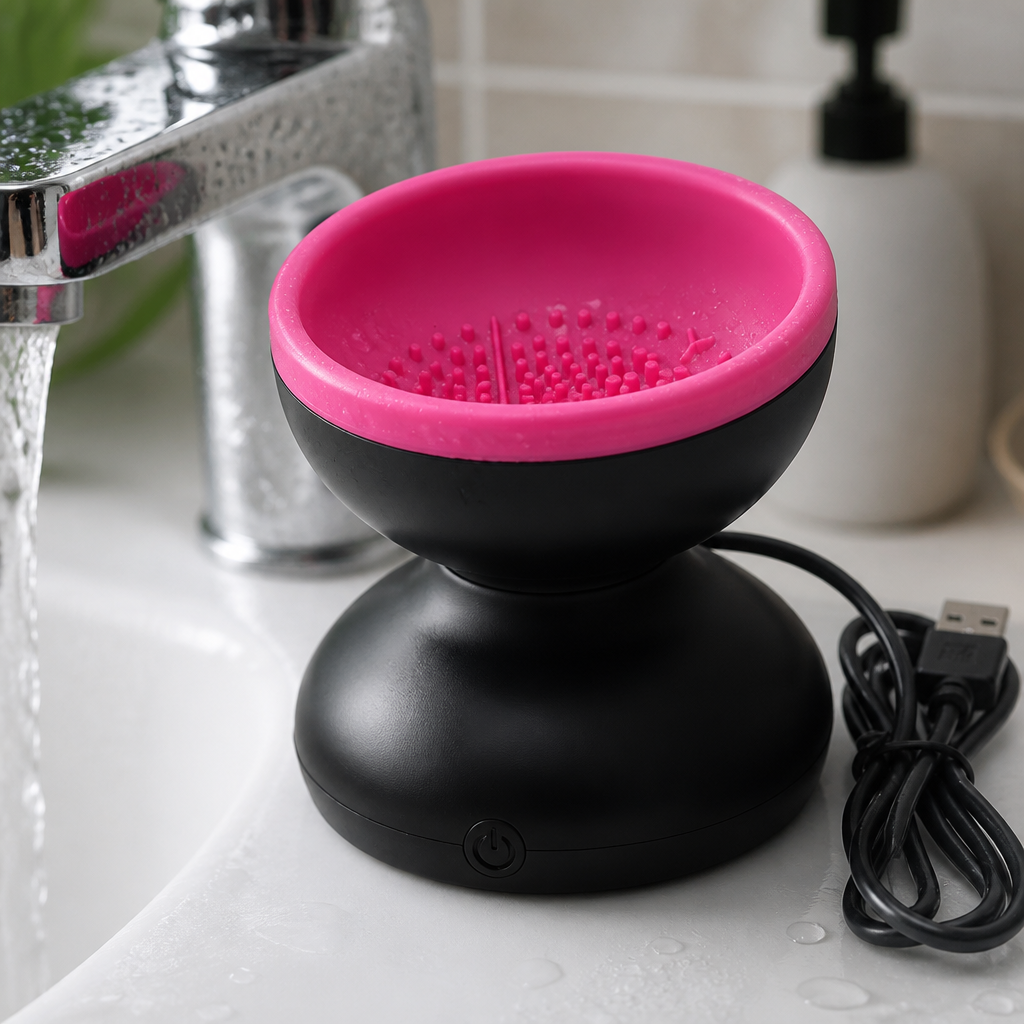 Electric Makeup Brush Cleaner – Deep Cleans & Dries in Seconds