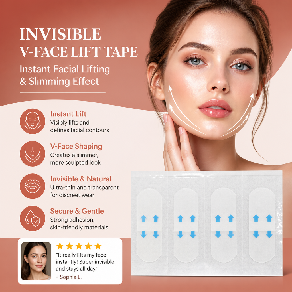 Invisible V-Face Lift Tape – Instant Facial Lifting & Slimming Effect