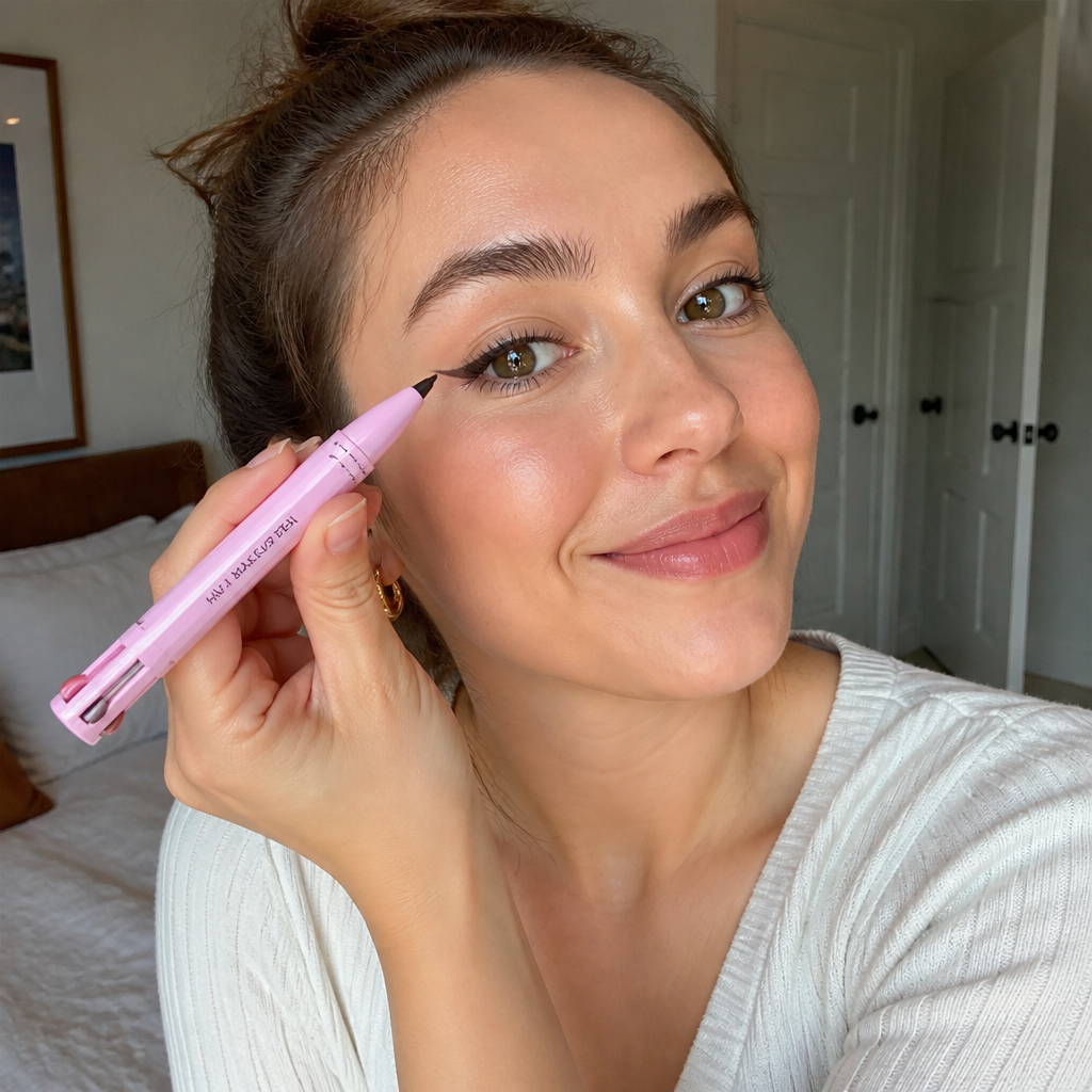 4-in-1 Makeup Pen – Eyeliner, Highlighter, Lip Liner & Brow Liner