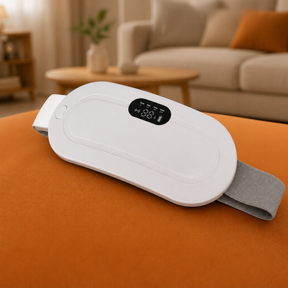Period Pain Relief Heating Pad & Abdominal Massager with Heat & Vibration for Period Cramps
