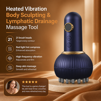 Heated Vibration Body Sculpting & Lymphatic Drainage Massage Tool
