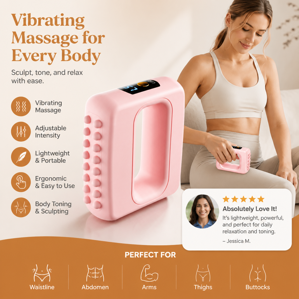 Fascia Massage Device – Vibrating Muscle Activation and Body Shaping Device for Abdomen, Waist and Full Body