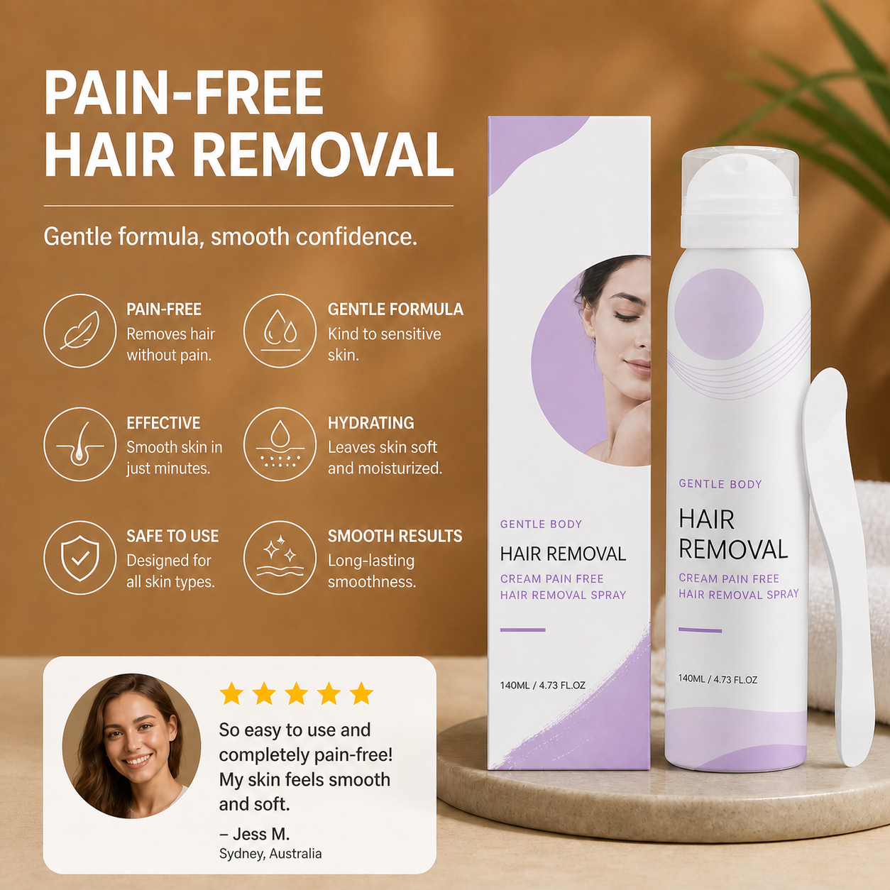 Pain-Free Woman Hair Removal Cream – Gentle Formula for Sensitive Skin