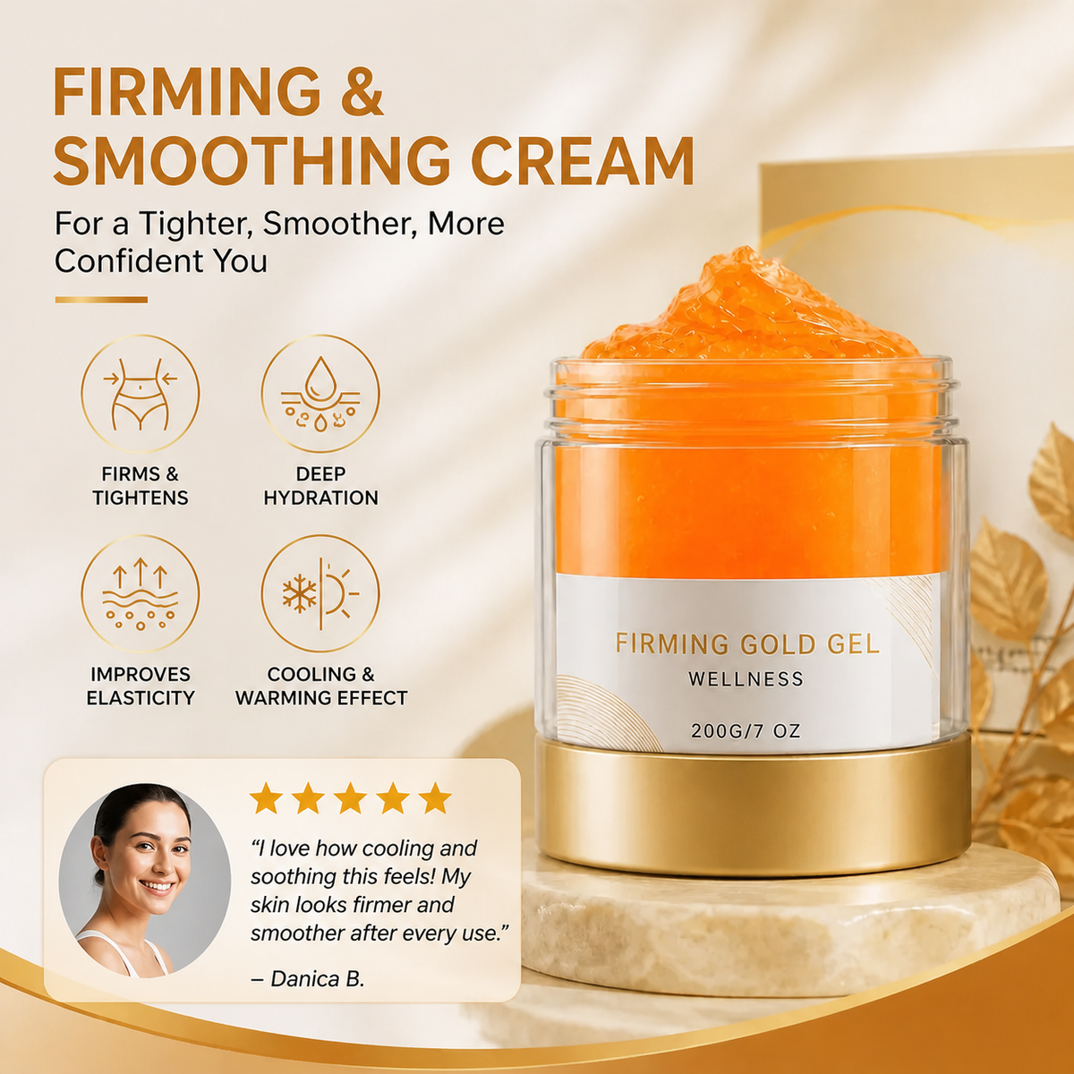 Cryo-Thermo Firming Body Cream - Firming & Smoothing Cream for Legs, Belly & Arms