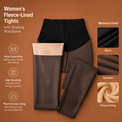 Women’s Fleece-Lined Tights with Shaping Waistband