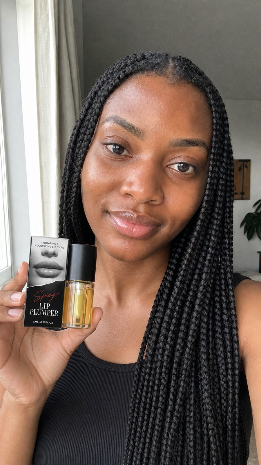 After applying the Australian Beauty Korean Spicy Lip Plumper Gloss