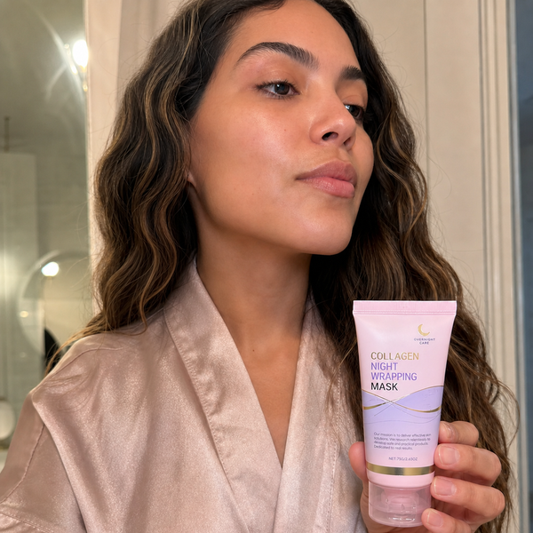 Customer skin before using Beauty Britain Korean Collagen Night Wrapping Mask