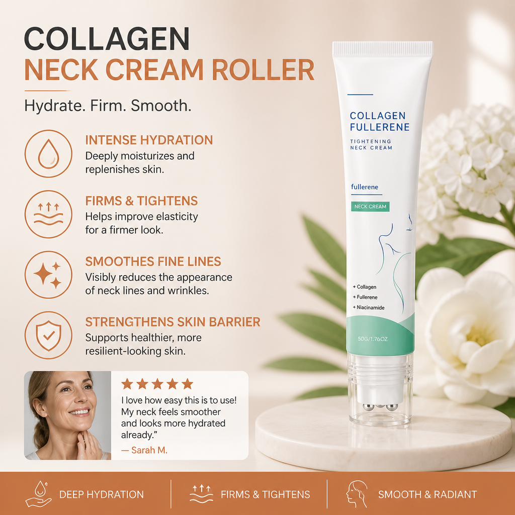 Collagen Neck Cream Roller – Hydrating Care for Smooth-Looking Skin