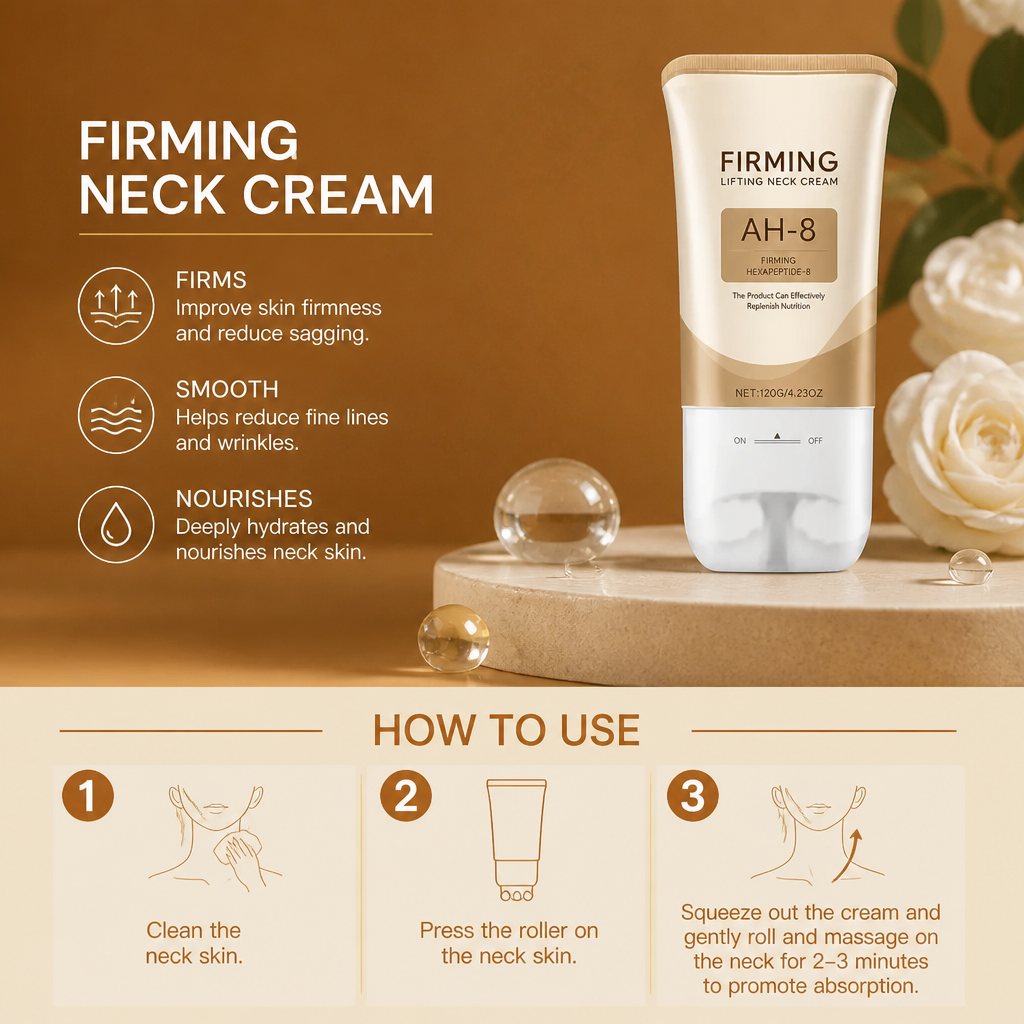 Firming Neck Cream Roller – Hydrating Care for Smooth-Looking Skin