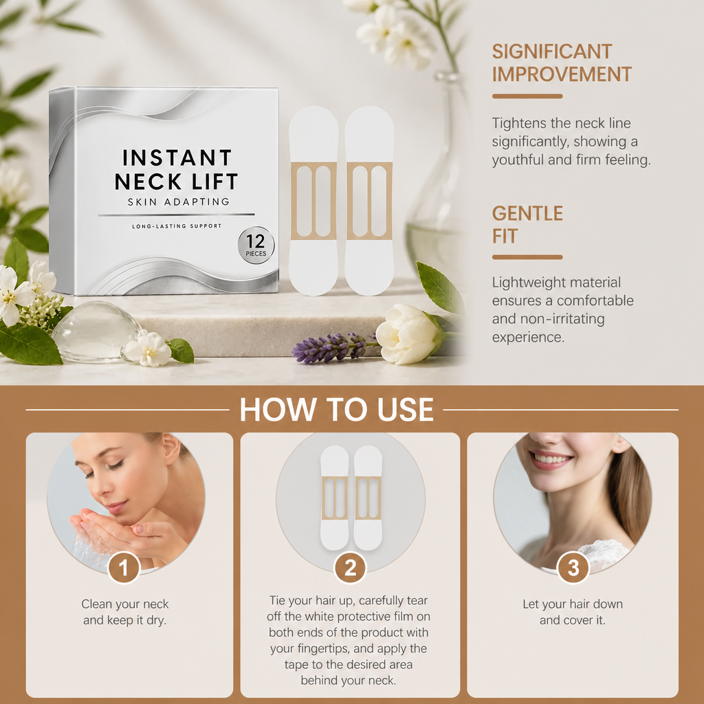 Invisible Neck Lift Tape – Discreet Adhesive Patches for a Firmer Look