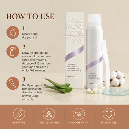 Gentle Hair Removal Spray with Calcium Thioglycolate for Smooth Skin