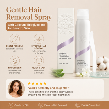 Gentle Hair Removal Spray with Calcium Thioglycolate for Smooth Skin