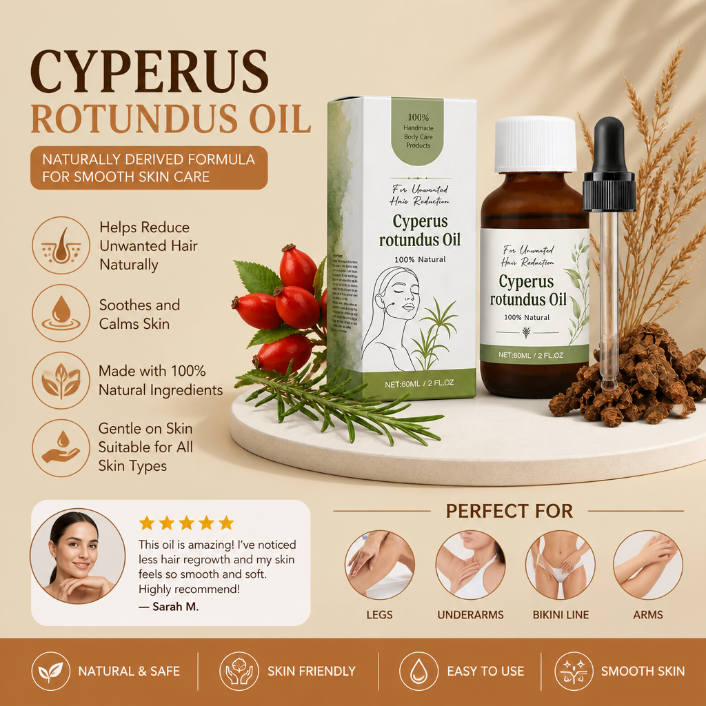 Cyperus Rotundus Oil – Naturally Derived Formula for Smooth Skin Care