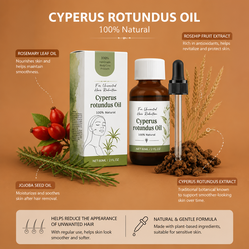 Cyperus Rotundus Oil – Naturally Derived Formula for Smooth Skin Care