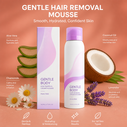 Gentle Body Hair Removal Mousse for Smooth Hydrated Skin