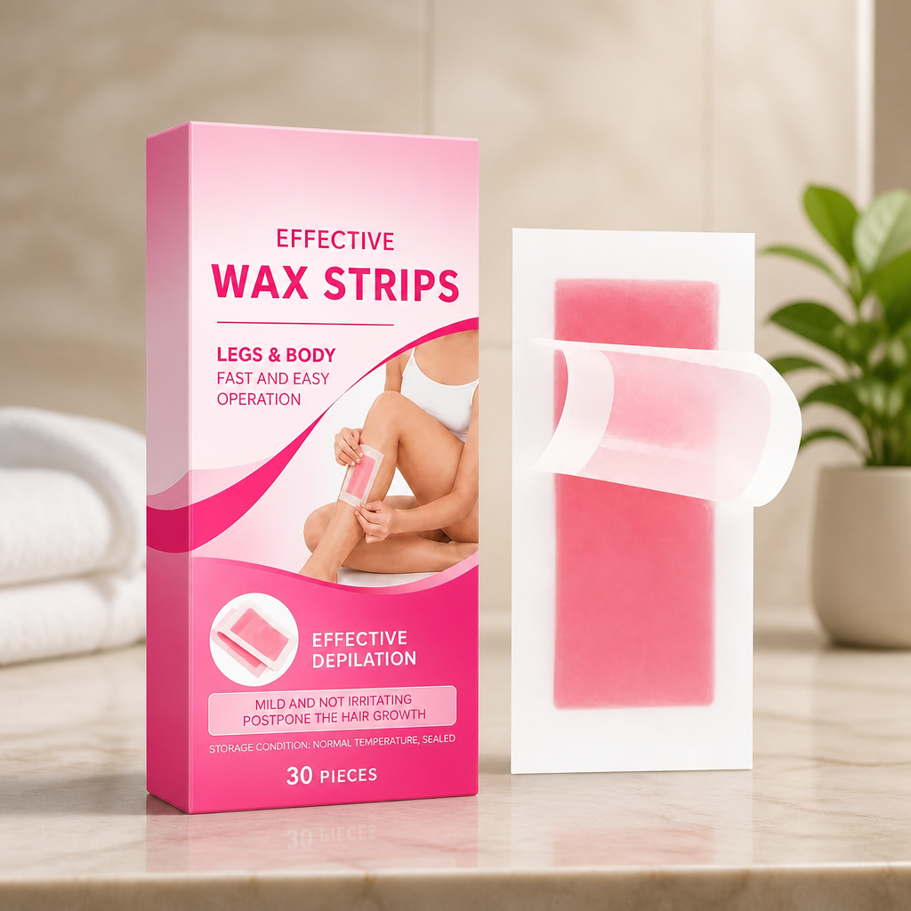 Gentle Wax Hair Removal Strips with Nourishing Skin Care