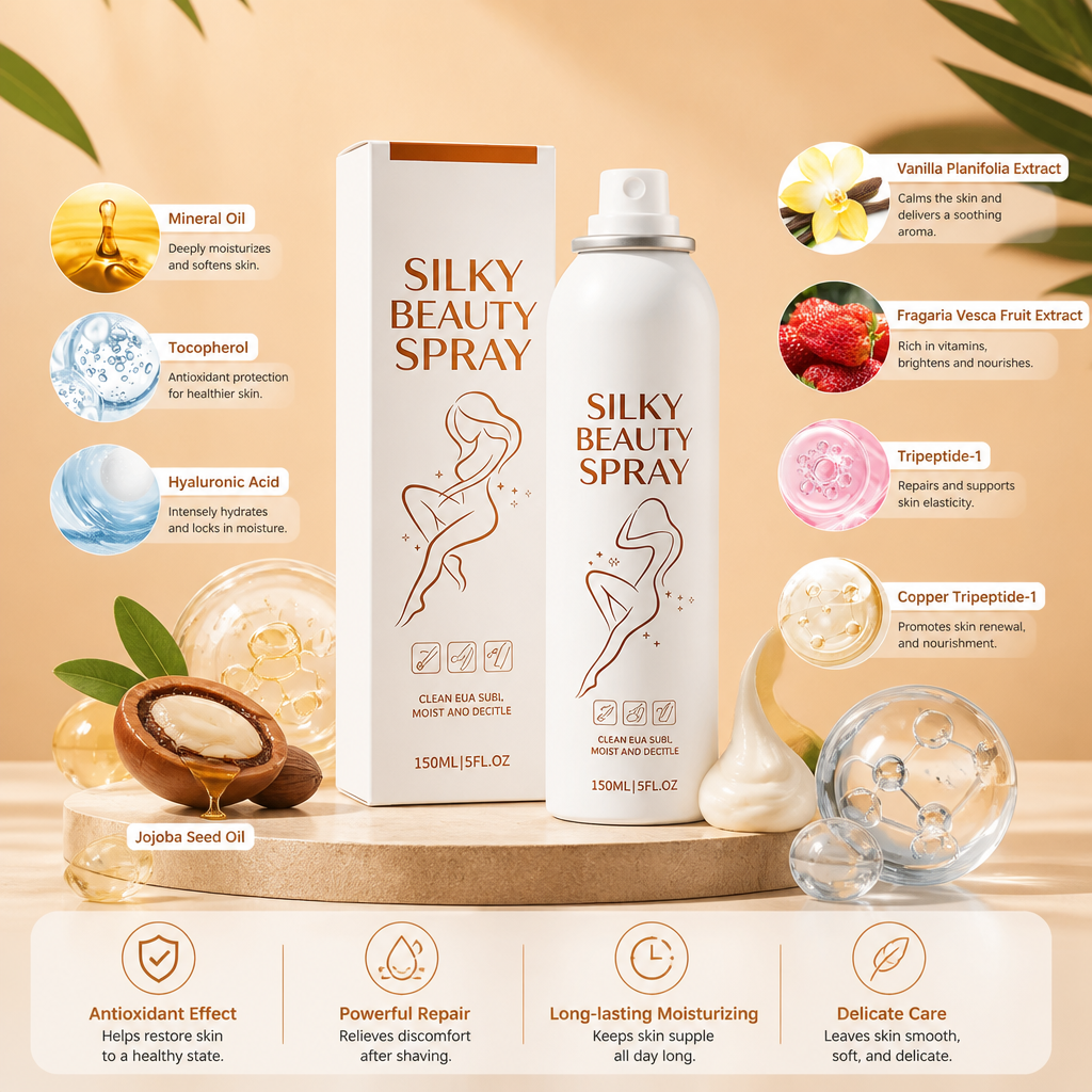 Silky Smooth Hair Removal Spray for Gentle Skin Care