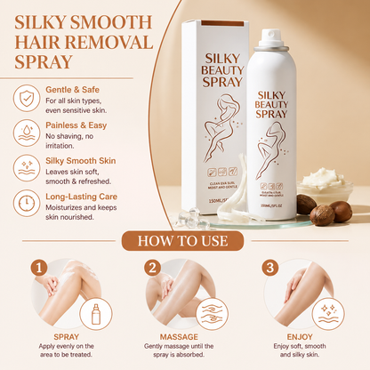 Silky Smooth Hair Removal Spray for Gentle Skin Care
