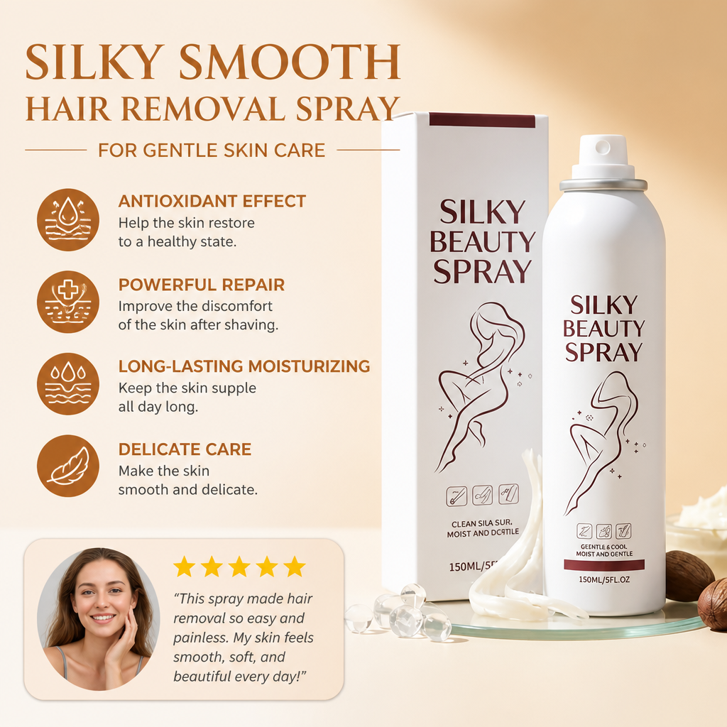 Silky Smooth Hair Removal Spray for Gentle Skin Care