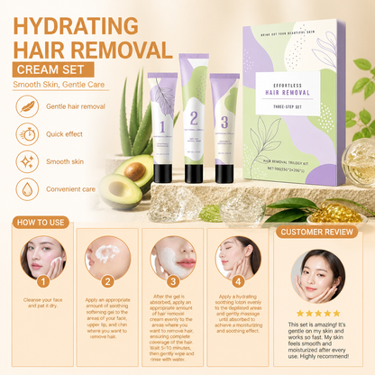 Hydrating Hair Removal Cream Set – Smooth Skin Care with Soothing Formula