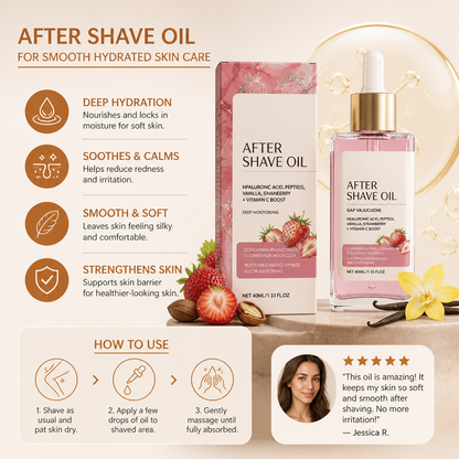 After Shave Oil for Smooth Hydrated Skin Care
