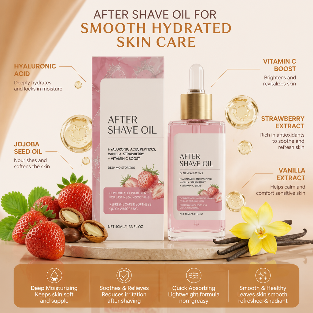After Shave Oil for Smooth Hydrated Skin Care