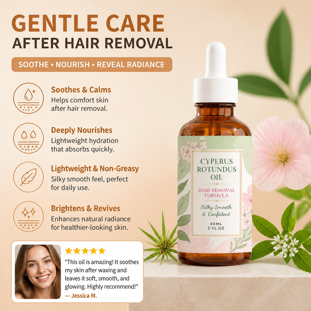 Cyperus Rotundus Oil – Lightweight Skin Care After Hair Removal