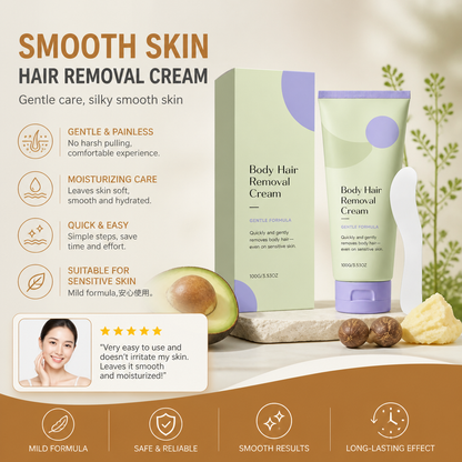 Smooth Skin Hair Removal Cream with Moisturizing Care Formula