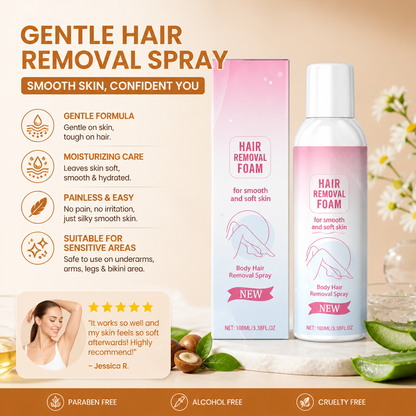 Gentle Hair Removal Spray with Moisturizing Skin Care Formula