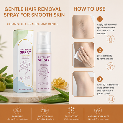 Gentle Hair Removal Spray with Aloe Vera for Smooth Skin