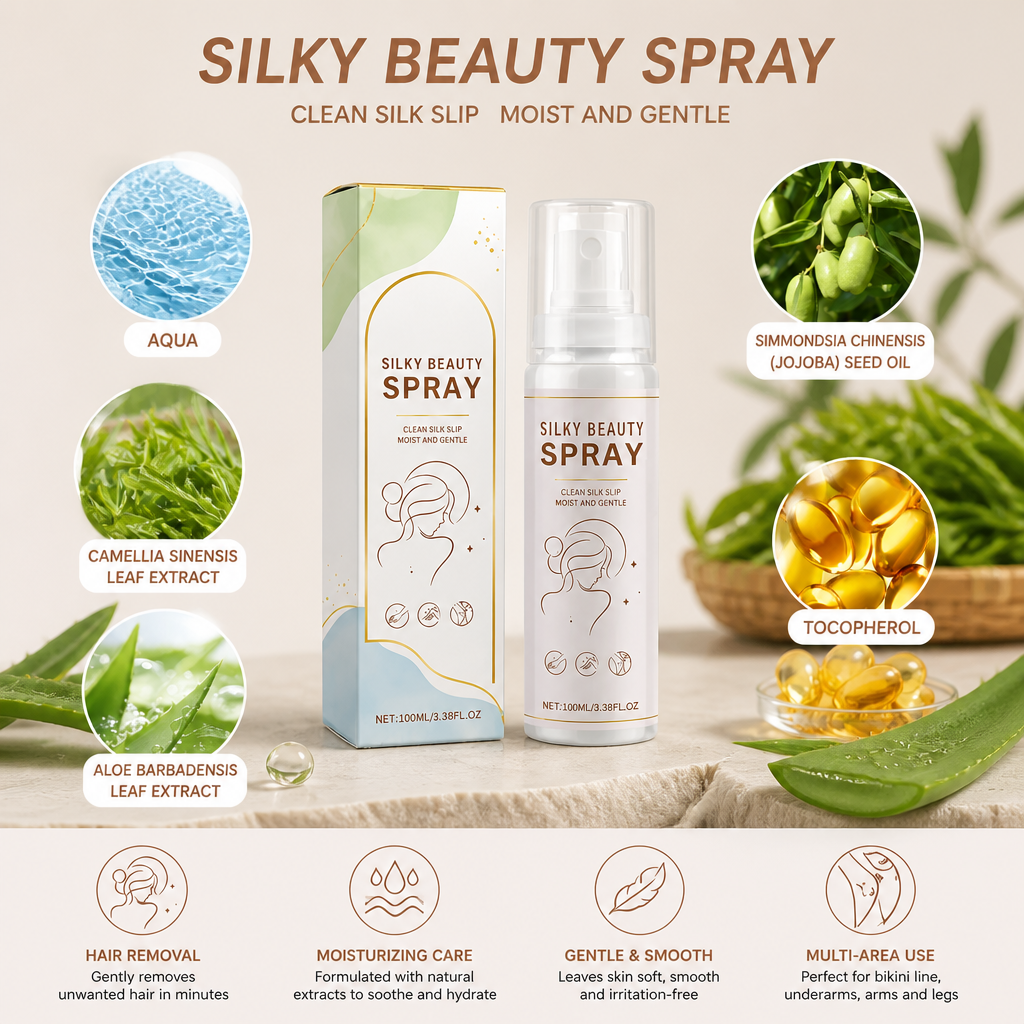 Gentle Hair Removal Spray with Aloe Vera for Smooth Skin